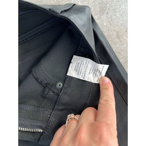 Level 99 NWT Forever Black Collection Mid Rise Coated Skinny Jeans Size 28/6 - Picture 10 of 13